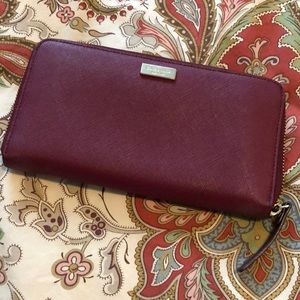 Kate Spade Cameron Street Lacey Wallet, burgundy